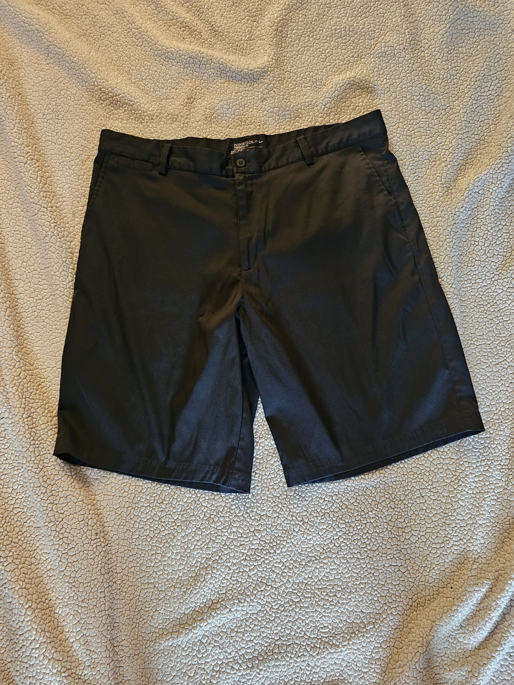 Nike Men's Black Flat-Front Shorts